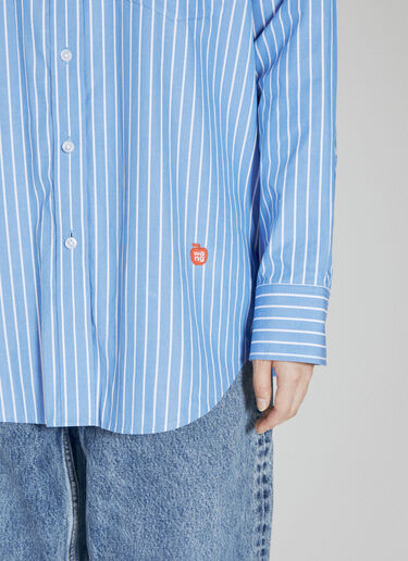 Alexander Wang Boyfriend Stripe Shirt Blue awg0253014