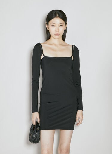 Long Sleeve Mini Dress Alexander Wang Long Sleeve Mini Dress Black awg0254004
