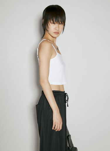 Alexander Wang 코튼 리브 캐미 탑 화이트 awg0255020