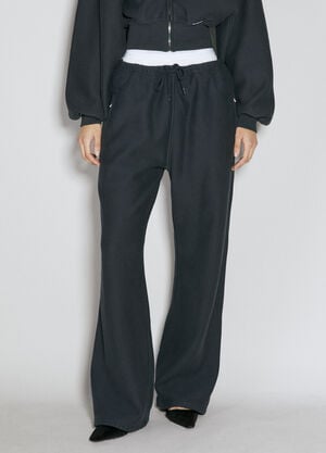Alexander Wang 와이드 레그 트랙 팬츠 블랙 awg0255022