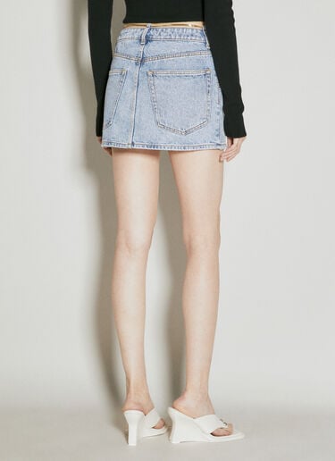 Alexander Wang V 프론트 데님 미니스커트  블루 awg0255032