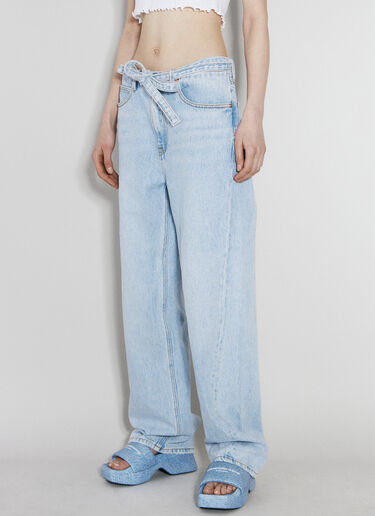 벌룬 벨티드 진 Alexander Wang 벌룬 벨티드 진 블루 awg0255040