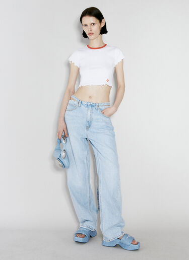 Alexander Wang 벌룬 벨티드 진  블루 awg0255040