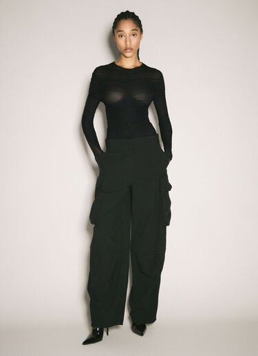Alexander Wang 로고 카고 팬츠 블랙 awg0257005