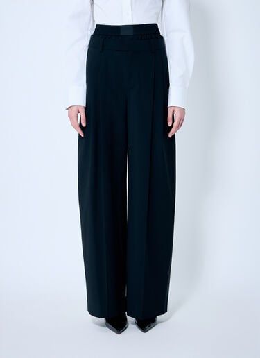Alexander Wang Pleated Pants With Boxer Waistband Black awg0259006