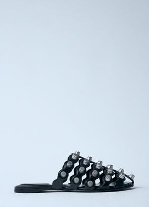 Alexander Wang レクサス ケージ レザースライド  ブラック awg0259035