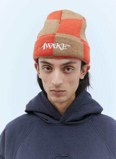 Awake NY 棋盘格无檐便帽 米色 awk0154017