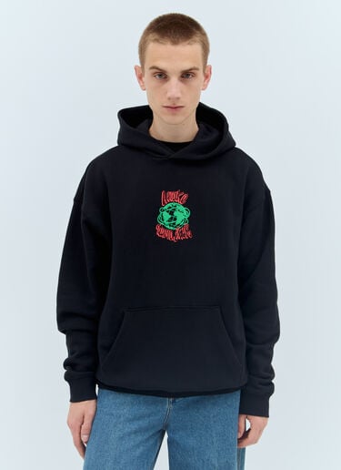 Globe Hooded Sweatshirt Awake NY Globe Hooded Sweatshirt Black awk0156010