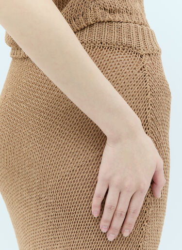 Aya Muse 아텔 미디 스커트 브라운 aym0255005