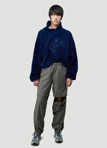 Embroidered Logo Hooded Sweatshirt Balenciaga Embroidered Logo Hooded Sweatshirt Blue bal0143023