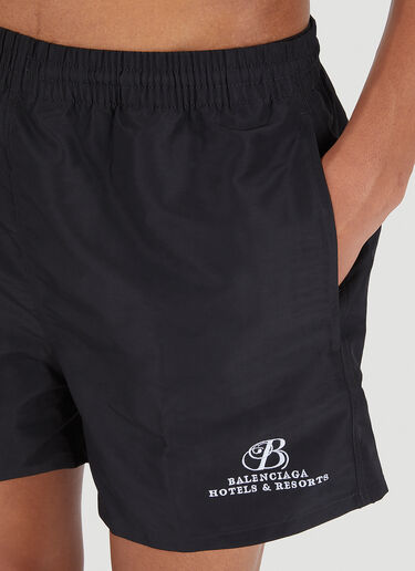 Logo Motif Swim Shorts Balenciaga Logo Motif Swim Shorts Black bal0145132