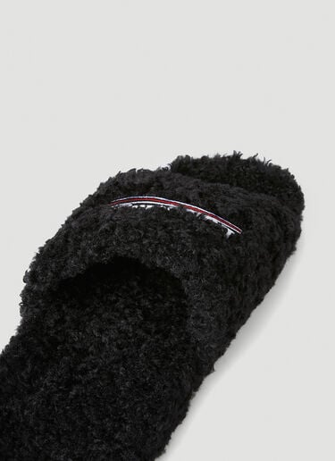 Furry Faux Shearling Slides Balenciaga Furry Faux Shearling Slides Black bal0147021