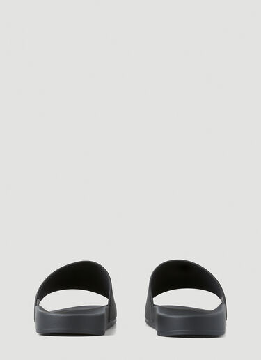 Logo Pool Slides Balenciaga Logo Pool Slides Black bal0147068