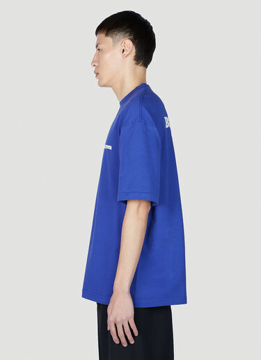 로고 프린트 티셔츠 Balenciaga 로고 프린트 티셔츠 블루 bal0151026