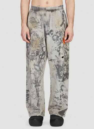 Scribbled Track Pants Balenciaga Scribbled Track Pants Grey bal0152056