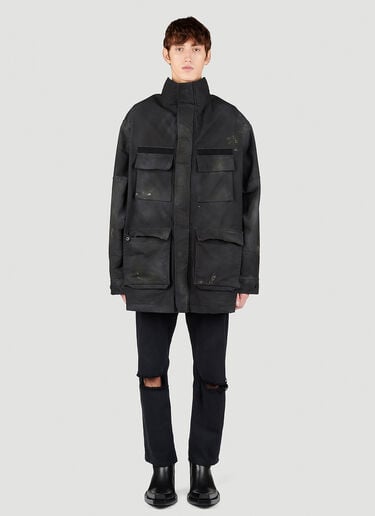 Balenciaga Double Front Parka Jacket Black bal0153002