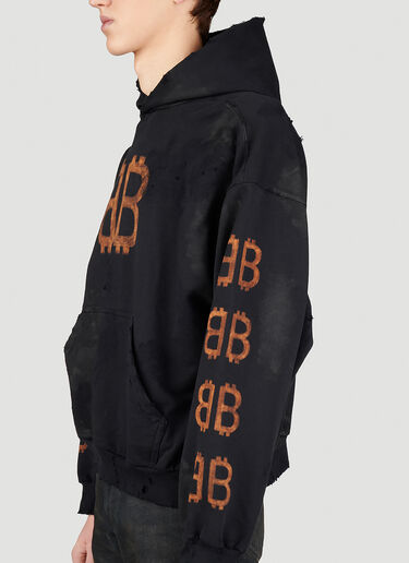 Balenciaga Crypto BB Hooded Sweatshirt Black bal0153003