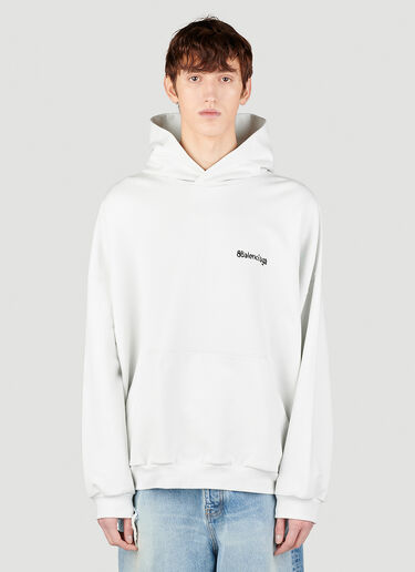 宽大连帽运动衫 Balenciaga 宽大连帽运动衫 白色 bal0153011