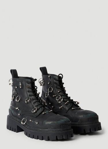 Strike 20mm Pierced Boots Balenciaga Strike 20mm Pierced Boots Black bal0154033