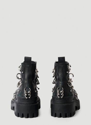 Balenciaga Strike 20mm Pierced Boots Black bal0154033