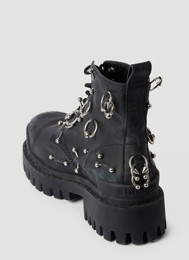 Strike 20mm Pierced Boots Balenciaga Strike 20mm Pierced Boots Black bal0154033