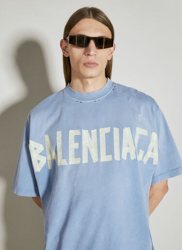 테이프 티셔츠 Balenciaga 테이프 티셔츠 블루 bal0155014