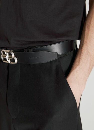 Balenciaga BB 皮革腰带 黑色 bal0155043