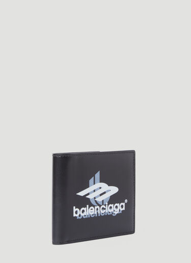 徽标印花双折钱夹 Balenciaga 徽标印花双折钱夹 黑色 bal0155047