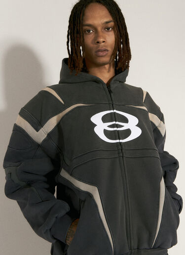 Biker Hooded Sweatshirt Balenciaga Biker Hooded Sweatshirt Grey bal0156008