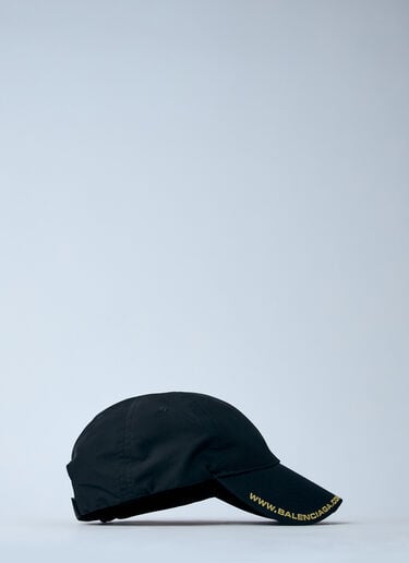 Balenciaga Logo Motif Baseball Cap Black bal0160024