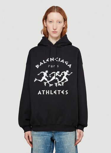 Athletes Hooded Sweatshirt Balenciaga Athletes Hooded Sweatshirt Black bal0243014