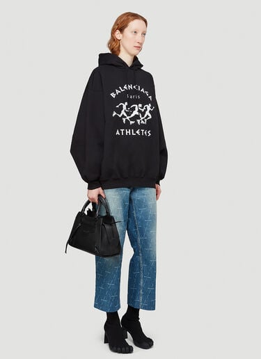 Athletes Hooded Sweatshirt Balenciaga Athletes Hooded Sweatshirt Black bal0243014