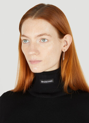 Balenciaga 안전핀 이어링 실버 bal0247126