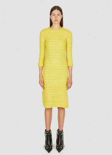 Balenciaga BB Button Boucle Dress Yellow bal0249115