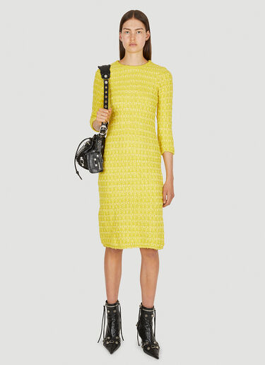 Balenciaga BB Button Boucle Dress Yellow bal0249115