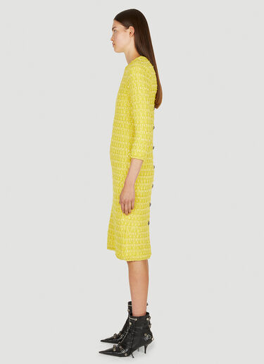 Balenciaga BB Button Boucle Dress Yellow bal0249115