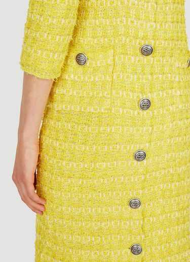 Balenciaga BB Button Boucle Dress Yellow bal0249115