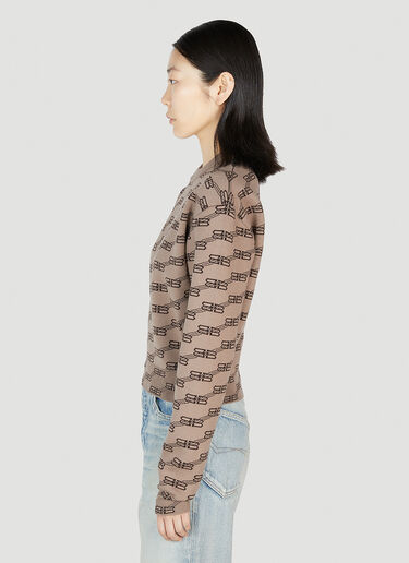 Balenciaga BB Monogram Sweater Beige bal0251013