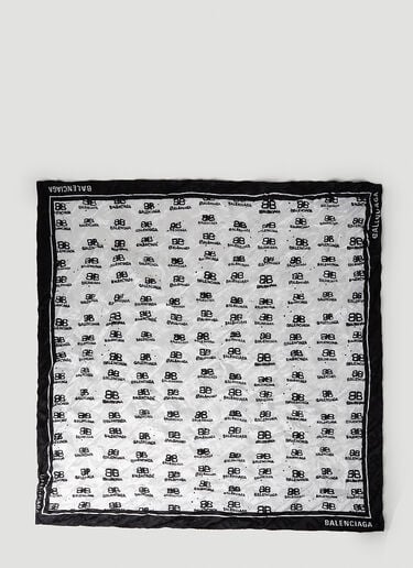 BB Icon Silk Scarf Balenciaga BB Icon Silk Scarf White bal0251024