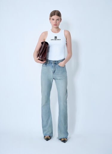 Balenciaga 微喇做旧牛仔裤 蓝 bal0254013