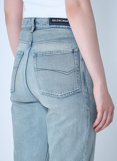Balenciaga 微喇做旧牛仔裤 蓝 bal0254013