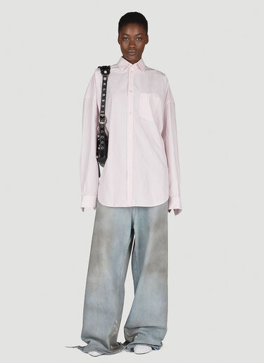 Balenciaga 코쿤 스트라이프 셔츠 핑크 bal0254025