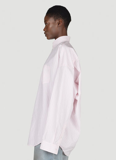 코쿤 스트라이프 셔츠 Balenciaga 코쿤 스트라이프 셔츠 핑크 bal0254025