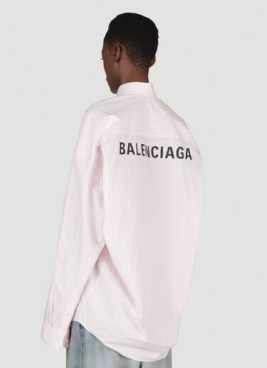 Balenciaga 코쿤 스트라이프 셔츠 핑크 bal0254025