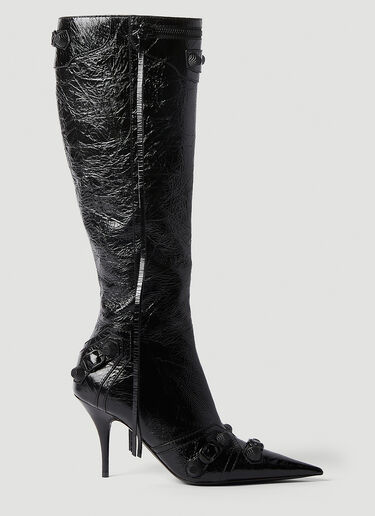 Balenciaga Cagole 90mm 穿孔靴 黑色 bal0254027