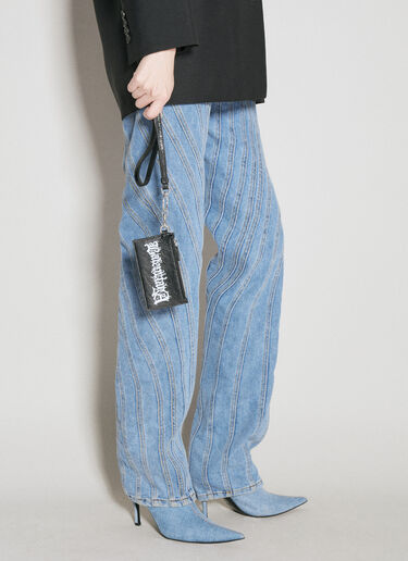 ロゴプリントレザー製キーリング付きカードホルダー Balenciaga ロゴプリントレザー製キーリング付きカードホルダー ブラック bal0255082