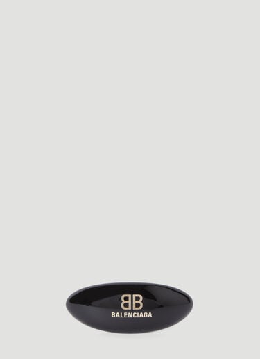 Balenciaga 로고 아플리케 헤어 클립 블랙 bal0255087
