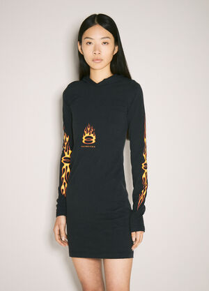 Balenciaga Burning Unity Hooded Dress Black bal0257023