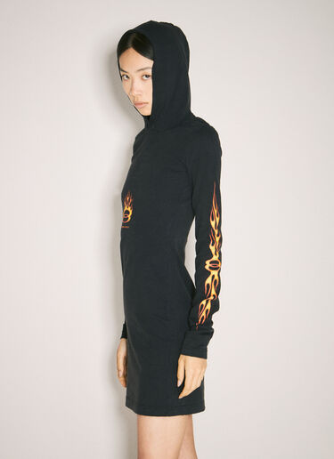 Burning Unity Hooded Dress Balenciaga Burning Unity Hooded Dress Black bal0257023