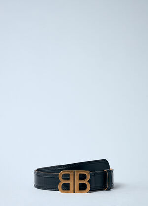 Balenciaga BB Soft Leather Belt Black bal0259039